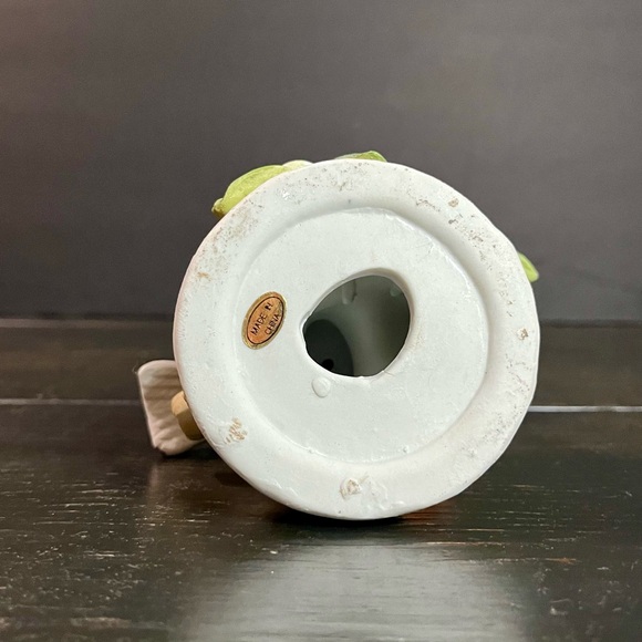 VTG Eastern Blue Bird Ceramic Sitting On A Branch w/ Yellow Flower & Leaves 5” - Picture 10 of 12